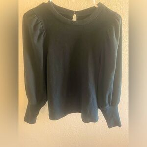 Madewell Black Puff Sleeve sweatshirt / Sz Medium